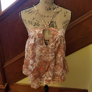 H&M cutout paisley tanktop